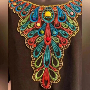 Boho Embroidery V Neck Loose Floral Blouse